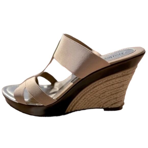 Charles by Charles David Treasury Wedge Sandals Tan Size 10 - Picture 3 of 9